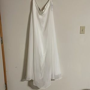 White chiffon skirt - David’s Bridal studio
